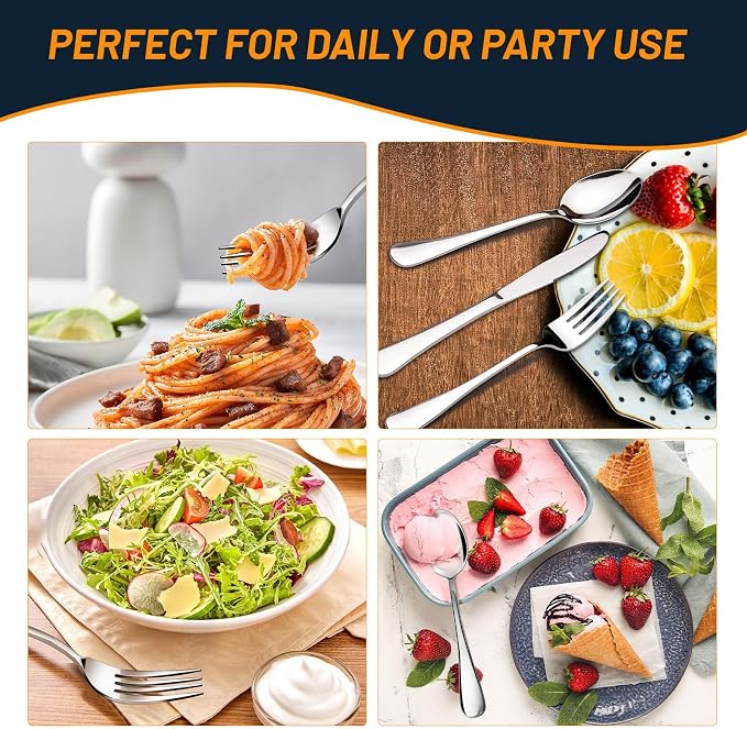 NICE KITCHEN 60 Piece Silverware Set - Image 4