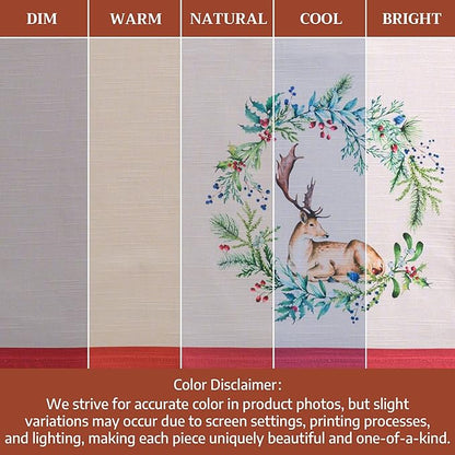 Maison d' Hermine Cloth Napkins Set of 4 100% Cotton for Thanksgiving Christmas Decorations Everyday Reusable Square Fall Napkins Cloth Washable Dinner Party (Holly Time, 20"x20")