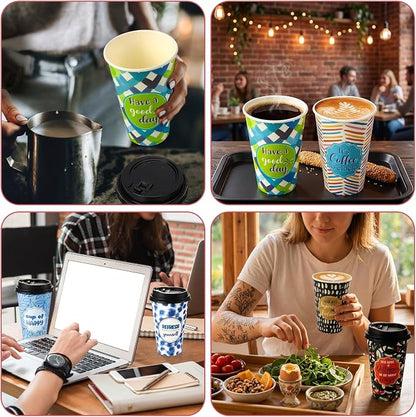 50 Pack 16 oz Disposable Coffee Cups - Image 4