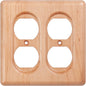 Maple Wood Double Outlet Cover Plate Wall Plates For Electrical Outlets With Durable Finish