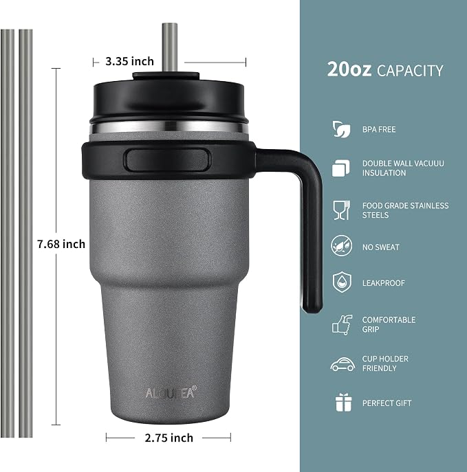 20 oz Insulated Travel Coffee Mug Tumbler - Image 2