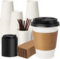 12 oz 50 Pack Disposable Paper Coffee Cups by PACKINNO