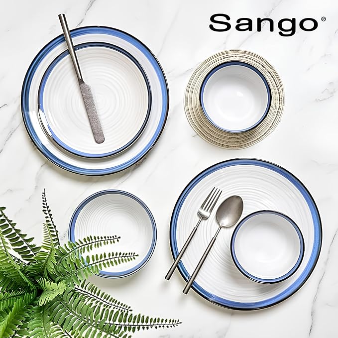 Sango Siterra Santorini 16-Piece Stoneware Dinnerware Set - Image 9