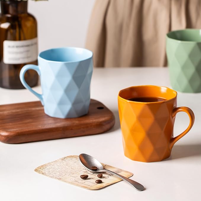 11 Ounce Porcelain Mugs, Tea and Cocoa Mug Set - Image 3