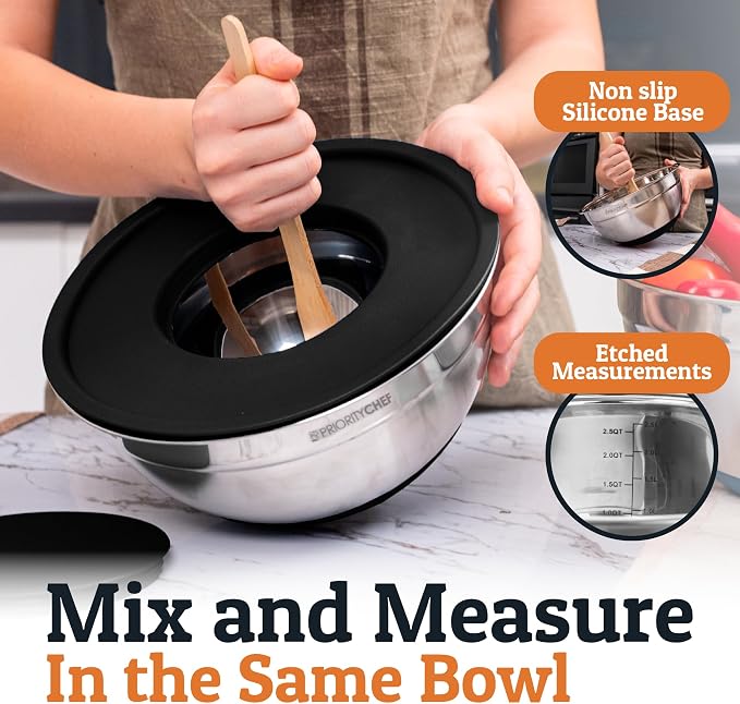 6pc Stainless Steel Mixing Bowls - Image 2