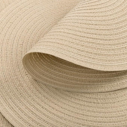 SHACOS 15 inch Round Braided Placemats Set of 4 Cotton Polyester Place Mats - Image 4