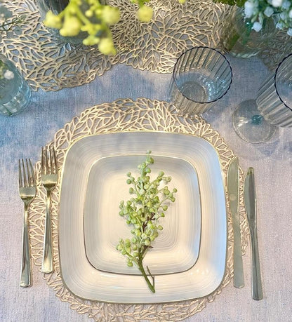 " OCCASIONS " 640pcs set-Wedding Party Disposable Plastic Plate Set -80 x 10'' - Image 9
