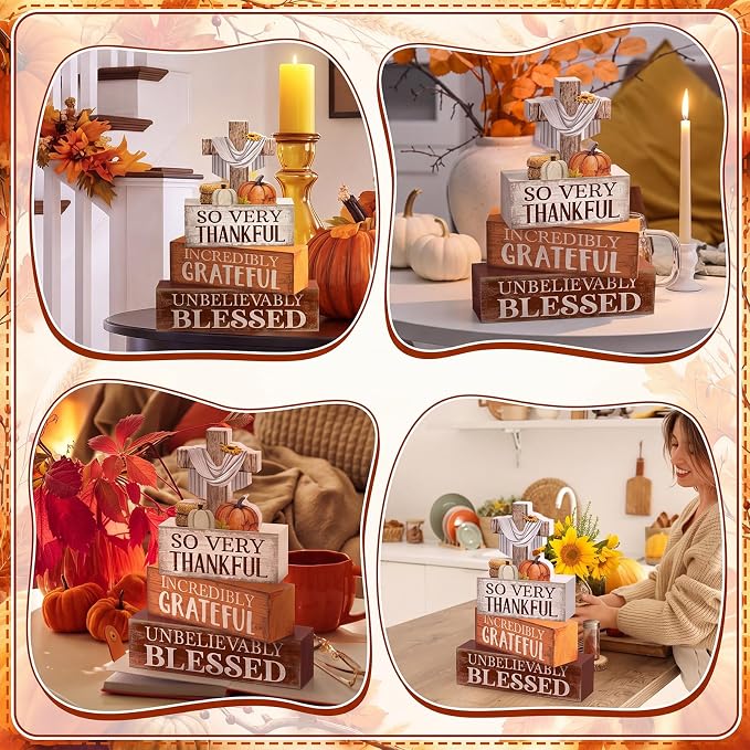 Moucuny 4 Pcs Fall Table Decoration - Image 5