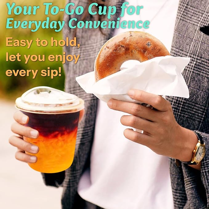 Homestockplus 100 Pack 12 oz BPA-Free Clear Plastic Cups - Image 5