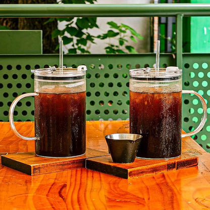20oz Glass Tumblers with Lids and Straws - Image 7