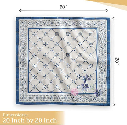 Maison d' Hermine Cloth Napkins Set of 4 100% Cotton Everyday Reusable Square Napkins Cloth Washable Dinner Party Wedding Restaurant Valentines Day Decorations Spring/Summer (Faience, 20" x 20")