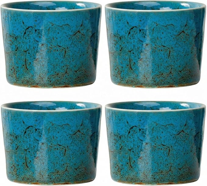 Ceramic Espresso Cups 4oz Modern Stackable Demitasse Mugs by Unknown