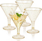Liacere 24 Pack Gold Plastic Martini Glasses by Liacere