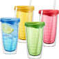 KX-WARE 20 Ounce Double Walled Colorful Tabletop Insulated Plastic Tumbler Cup by KX-WARE
