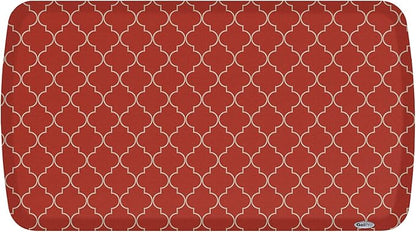 GelPro Elite Premier Anti-Fatigue Kitchen Comfort Floor Mat, 20x36", Trellis Red Chile Stain Resistant Surface with therapeutic gel and energy-return foam for health & wellness, Trellis Red Chile