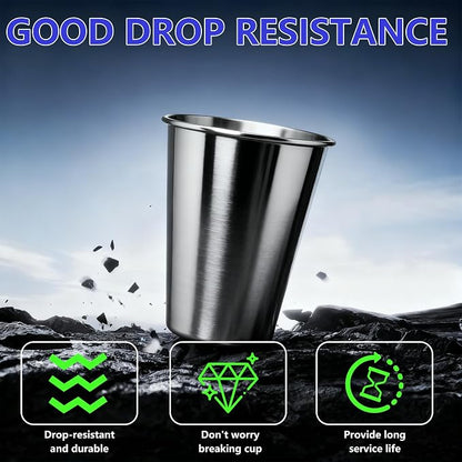 20oz 30PCS Stainless Steel Pint Cups, Reusable metal Cups, Drinking | Pint - Image 5