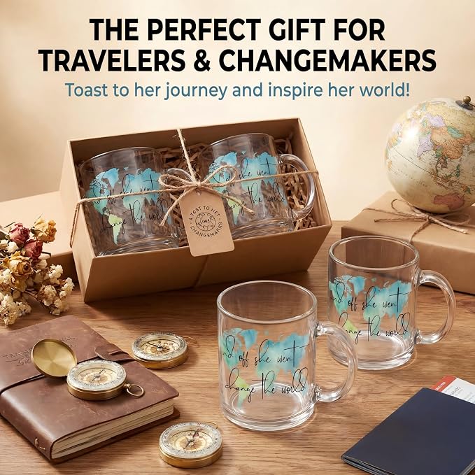 Tioncy 4 Pcs Graduation Gifts 2026 She Went Change The World Coffee Mugs 12 oz - Image 6
