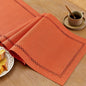 Orange Burlap Table Runner, Fall Table Runners 60 inches Long | Double Layer by Aoztio