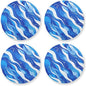 Baseball Blue Stripe Absorbent Coaster by KLL