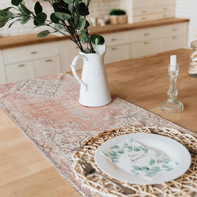 Snycler Table Runner Boho Table Runners Vintage Elegant Farmhouse Table Center - Image 3