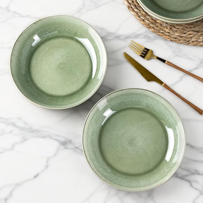 AmorArc 8.5’’ Ceramic Pasta Bowls Set of 6, 36oz Large Stoneware Bowls Set | - Image 3