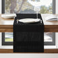 Linen Textured Border Table Runner, 14 x 60 Inch Black | Mitered Corner Design by ZEEMARTONLINE