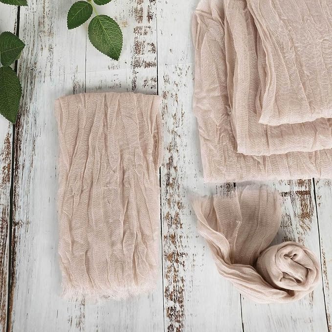 Efavormart 5 Pack 24"x19" Beige Matte Gauze Cheesecloth Napkins, Stone Toned - Image 8