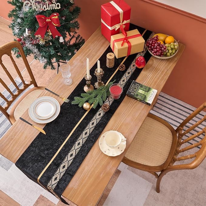 Table Runner, Velvet Sequin Luxury Runner - Image 5