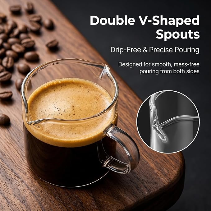 Farielyn-X® 5 OZ Espresso Cups Set of 2, Double Spouts Cups, Shot Glasses - Image 3