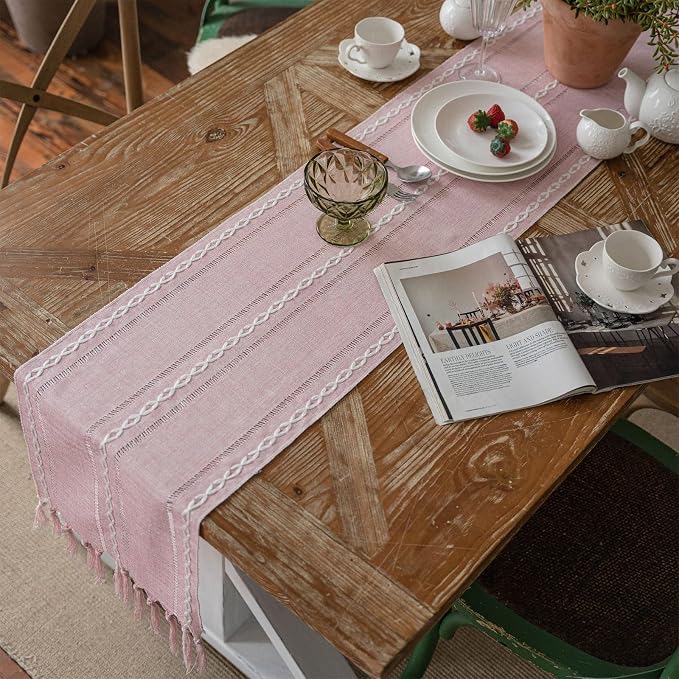 Pink Table Runner 72 Inches Long - Image 3