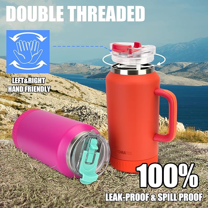 Hydraful 64 oz Tumbler with Handle and Straw - Image 5