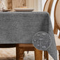 BALCONY & FALCON Square Tablecloth - Waterproof Table Cloth, Wrinkle Resistant Table Cover Linen Fabric Tablecloths for Dining Kitchen Wedding and Outdoor Decoration (Gray, 55"x55")