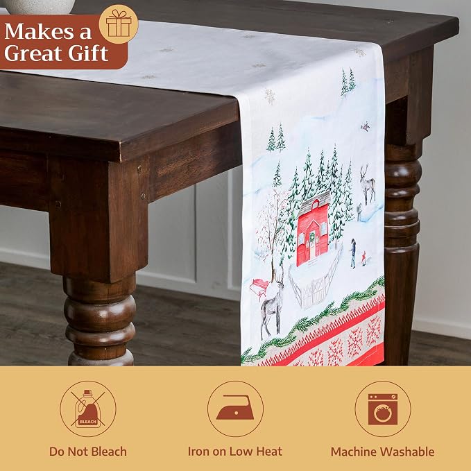 Maison d' Hermine Table Runner 100% Cotton 14.50" x 108" | Table Runners 108 - Image 5
