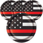 Havercamp Thin Red Line Plates-24 Pack-7 Inch-Firefighter EMT | Set of 24 by Havercamp