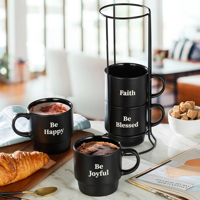 Signature Housewares Stackable Coffee Mug Tower Set - Image 3