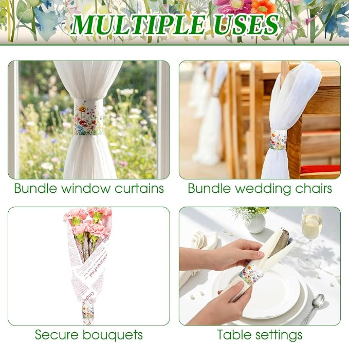 FoldTier 300 Pcs Paper Napkin Rings Disposable Napkin Bands Self Adhesive - Image 4