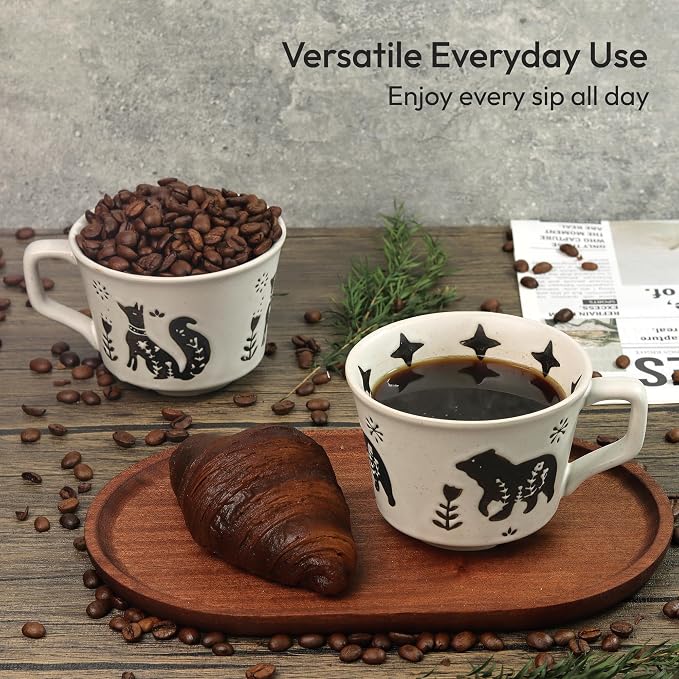 11 oz Ceramic Coffee Mug, Stoneware Teacup - Image 8