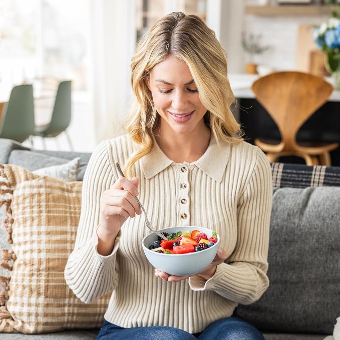 Grow Forward Premium Wheat Straw Bowls Set of 8 - Image 6