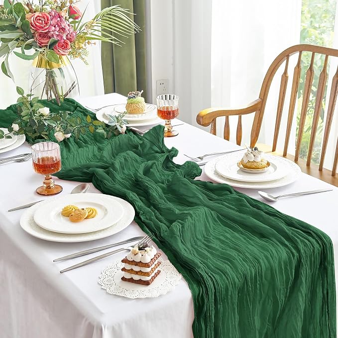 IVAPUPU Emerald Green Table Runner 120 Inch - Image 8