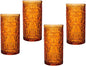 Godinger Jax Highball Beverage Glass Cup Orange Spice – Set of 4 by Godinger