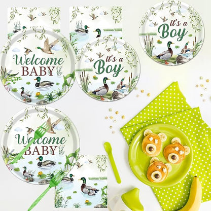 Rakuto Mallard Duck Baby Shower Decorations, Serve 24 - Image 5