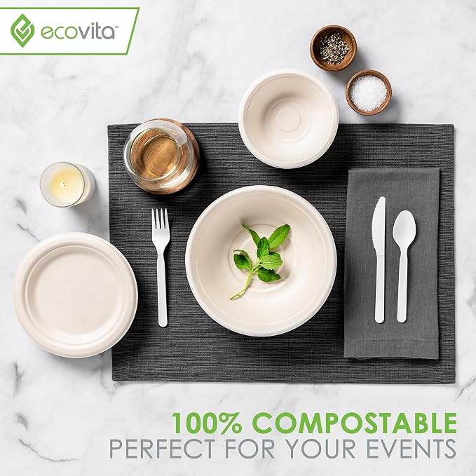 100% Compostable Paper Bowls – 150 Disposable Bowls Eco Friendly Sturdy Tree - Image 6