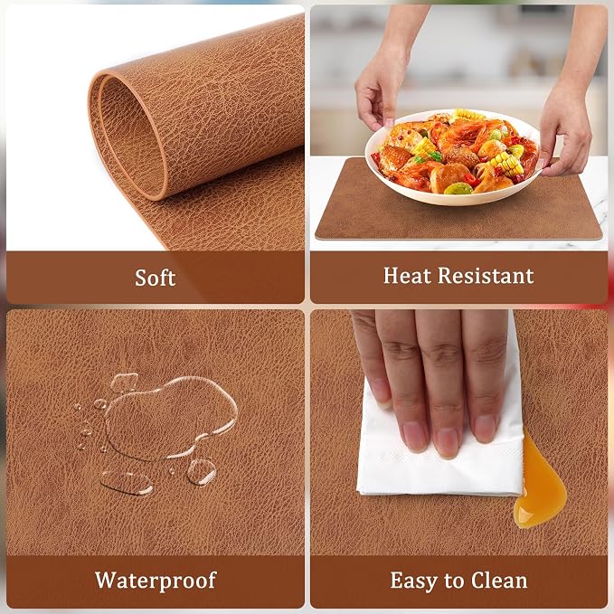 comfoyar Faux Leather Placemats - Image 3