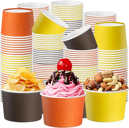 Jingmore Paper Ice Cream Cups 9oz Colored Disposable Dessert Bowls by Jingmore