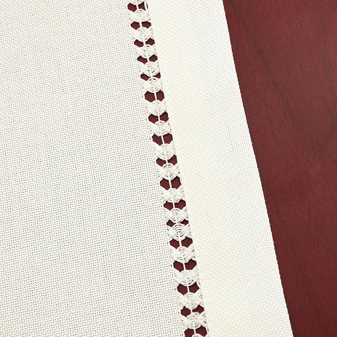 Grelucgo Handcrafted Solid Color Dining Table Runner, Dresser Scarf, - Image 2