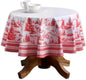 Maison d' Hermine Table Cloth Round Table 100% Cotton 63 Inches Fall Tablecloth Reusable Everyday Use for Thanksgiving Christmas Decorations Dining Farmhouse Party (Winter Jouy)