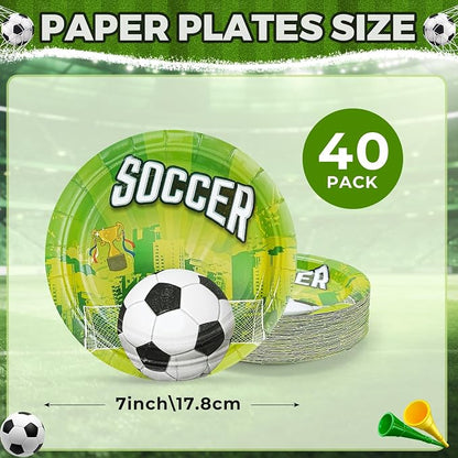 40 Pack Soccer Paper Plates - Image 6