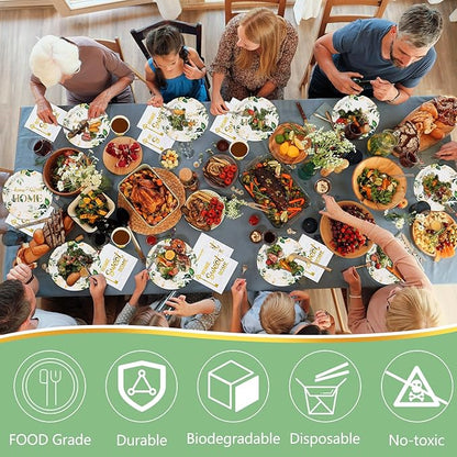 Zubebe 120 Pcs Housewarming Party Tableware Home Sweet Home Plates and Napkins Disposable Sets Rustic Leaves Floral House Warming for New House Wedding Party Supplies Serve 24 Guests(Classic Style)