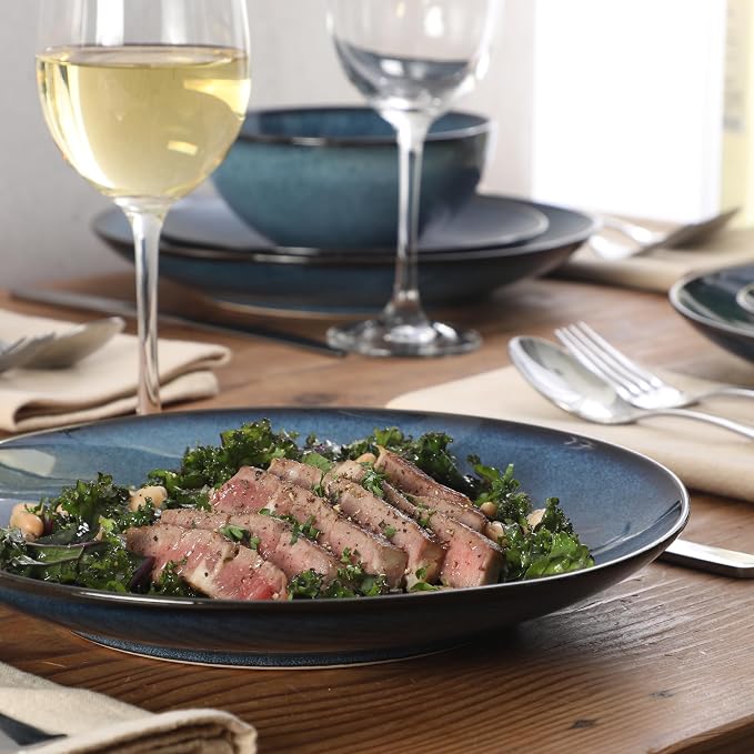 Gibson Elite Castle Peak Plates and Bowls Set, 12-Piece Dinnerware Set - Image 4