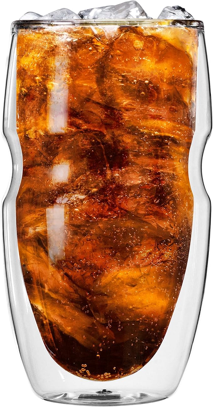 Ozeri Serafino Double Wall Insulated Iced Tea and Coffee Glasses - Image 3